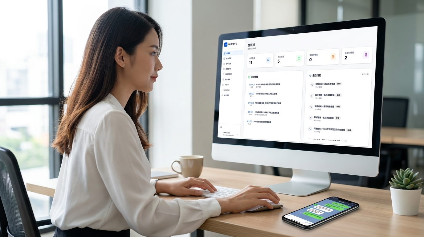 BD 管理平台 — 上班族使用儀表板與 LINE 同步